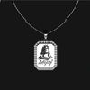 'ADIYOGI' - Engraved moissanite diamond pendant with 18 inch chain