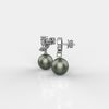 "KYRA" Wings of Wonder: Tahitian Pearl & Diamond Butterfly Earrings