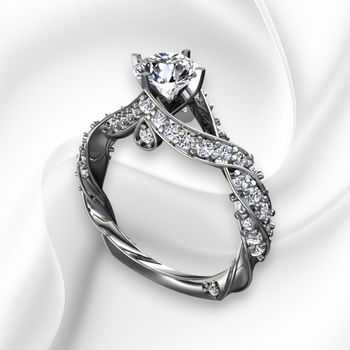 "SHREE" ON FINGER - SOLITAIRE DIAMOND RING