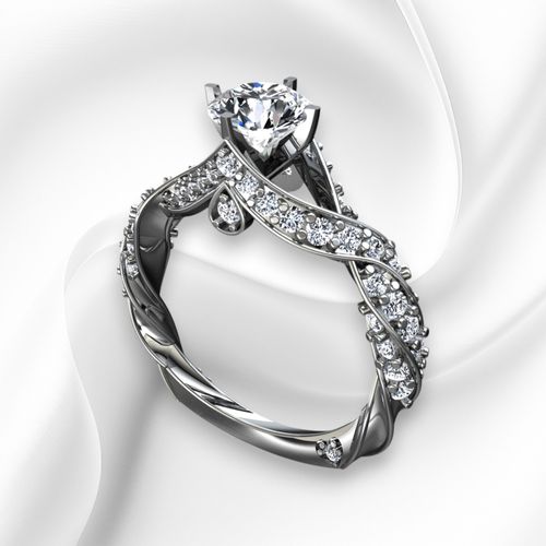 "SHREE" ON FINGER - SOLITAIRE DIAMOND RING