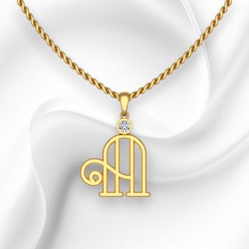 "MINE INITIAL" Customized pendant with 18 inch chain- Write your Initial in text box (A to Z)