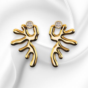 'ELA' On ear - Your Corel reef earrings