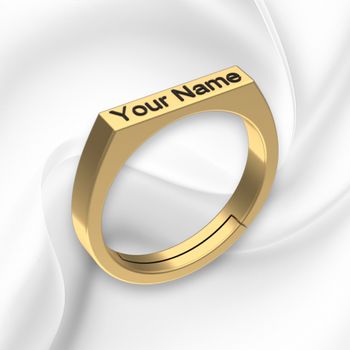 "MINE" Customized Name ring - Write your name in text box